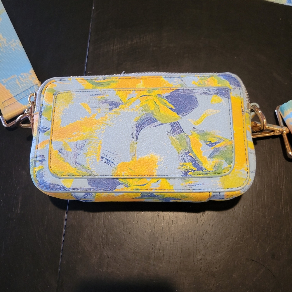 Ahdorned Floral Crossbody Bag